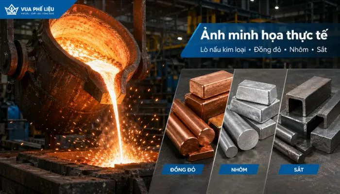 Thu mua phế liệu đồng, nhôm, sắt — phân loại kim loại theo nhiệt độ nóng chảy