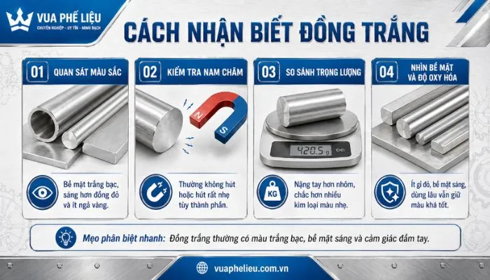 Cách nhận biết đồng trắng