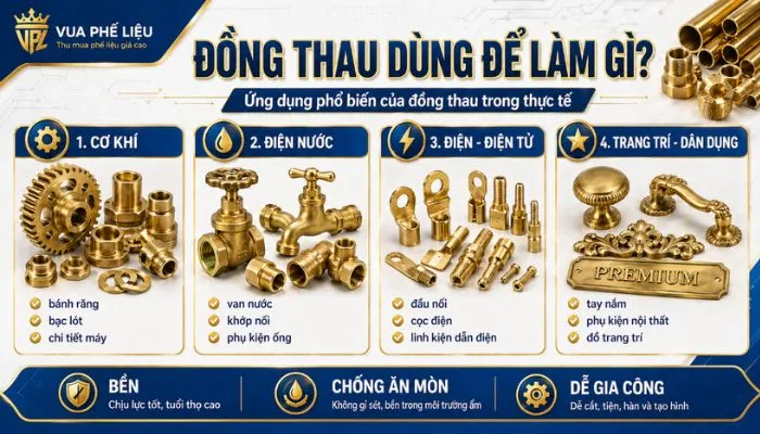 đồng thau dùng để làm gì?