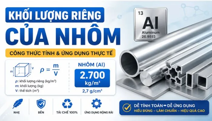 Khối lượng riêng của nhôm là gì?