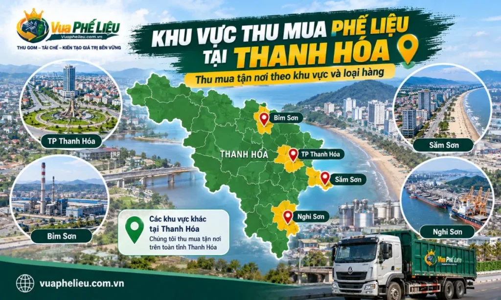 Khu vực thu mua phế liệu tận nơi tại Thanh Hóa
