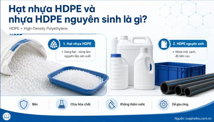 Nhựa HDPE và nhựa nguyên sinh HDPE là gì?
