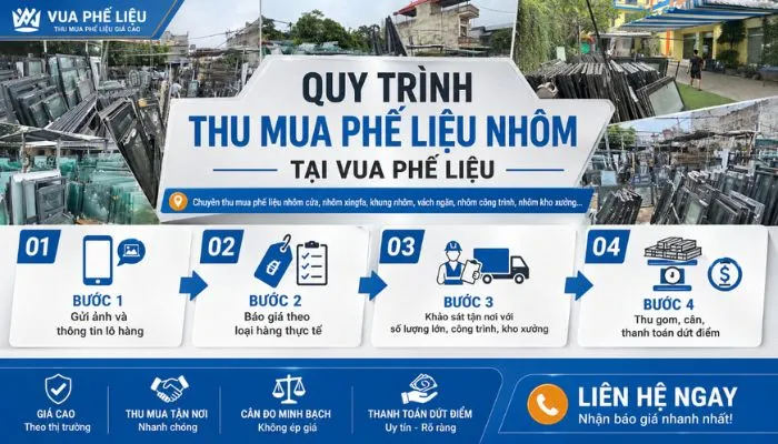 Quy trình thu mua phế liệu nhôm tại Vua Phế Liệu
