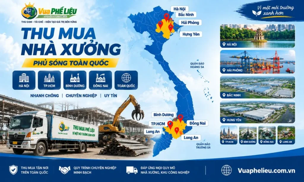 Vua Phế Liệu nhận thu mua nhà xưởng cũ