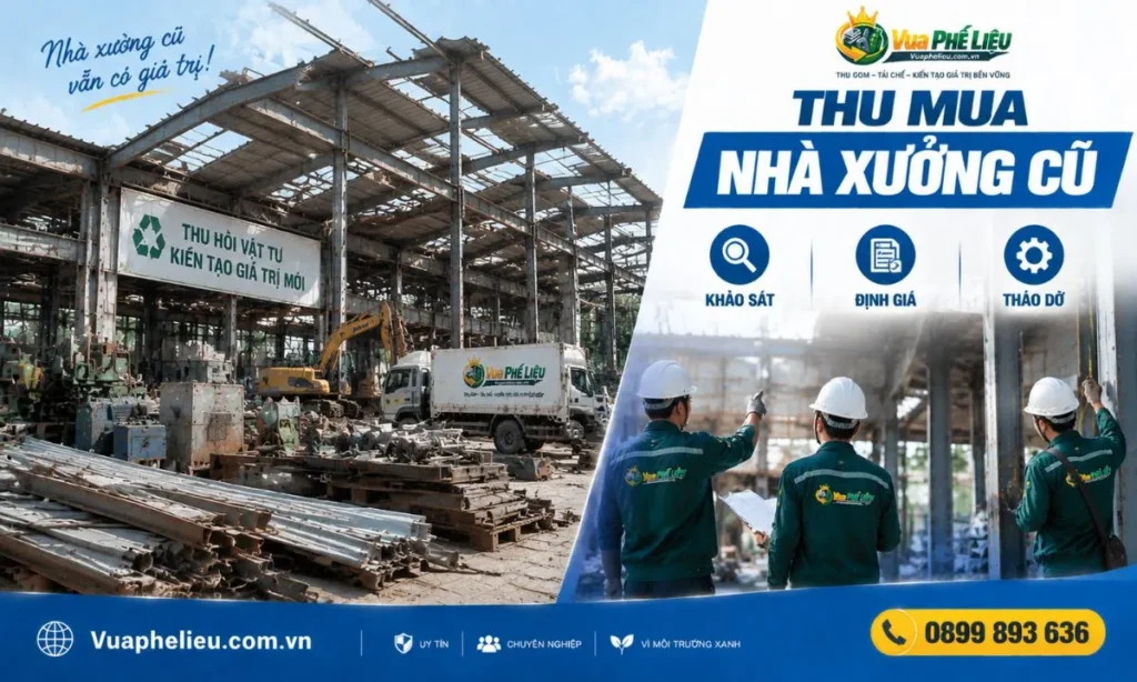 Thu mua xác nhà xưởng cũ và vật tư công nghiệp