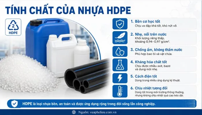 Tính chất của nhựa hdpe