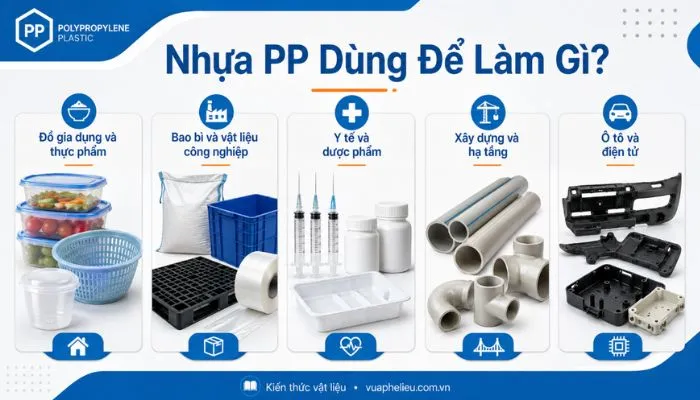 Ứng dụng của nhựa PP trong thực tế