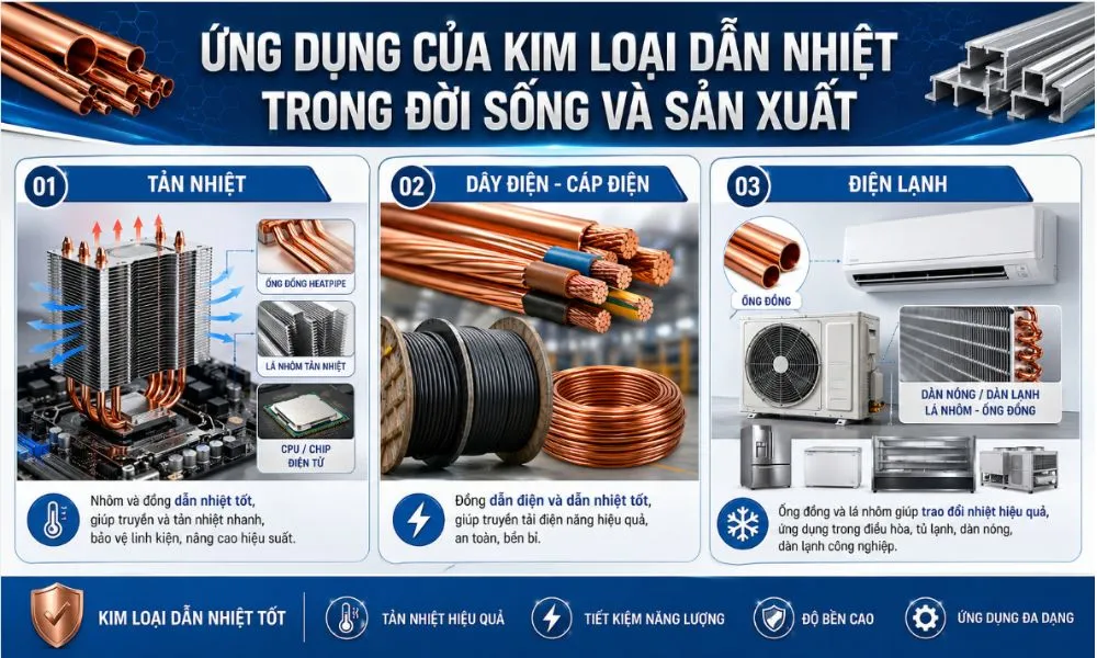 Ứng dụng đồng nhôm dẫn nhiệt