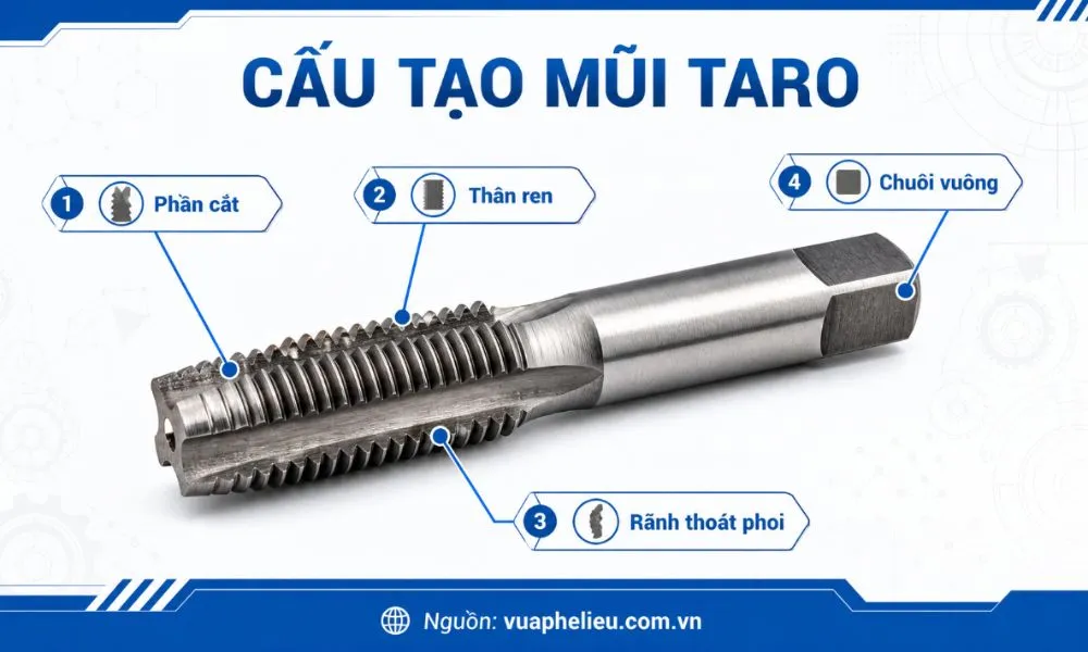 Cấu tạo mũi taro