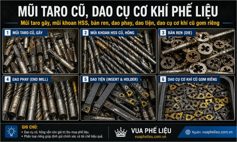 Mũi taro cũ phế liệu