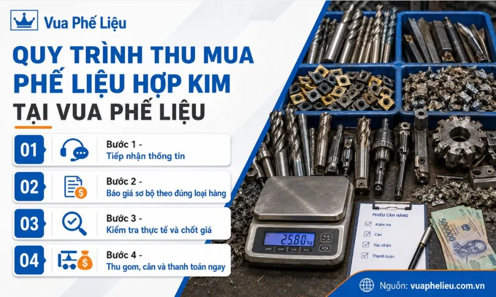 Quy trình thu mua phế liệu hợp kim tại Vua Phế Liệu