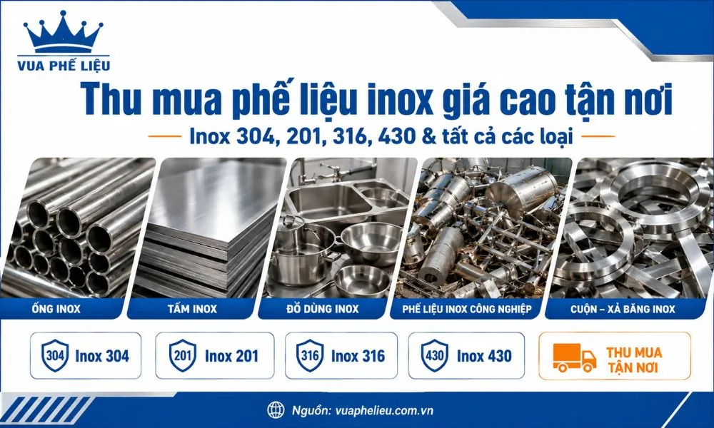 Thu mua phế liệu inox giá cao tận nơi