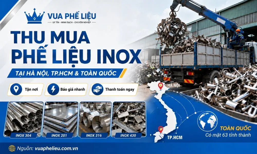 Thu mua phế liệu inox tại Hà Nội, Tp hcm và toàn quốc