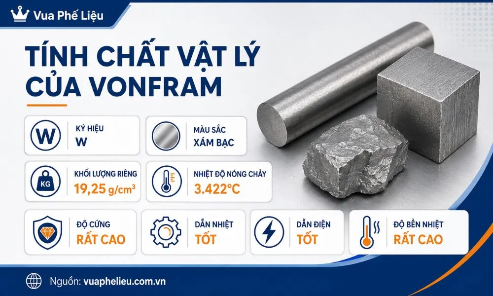 Tính chất vật lý của vonfram