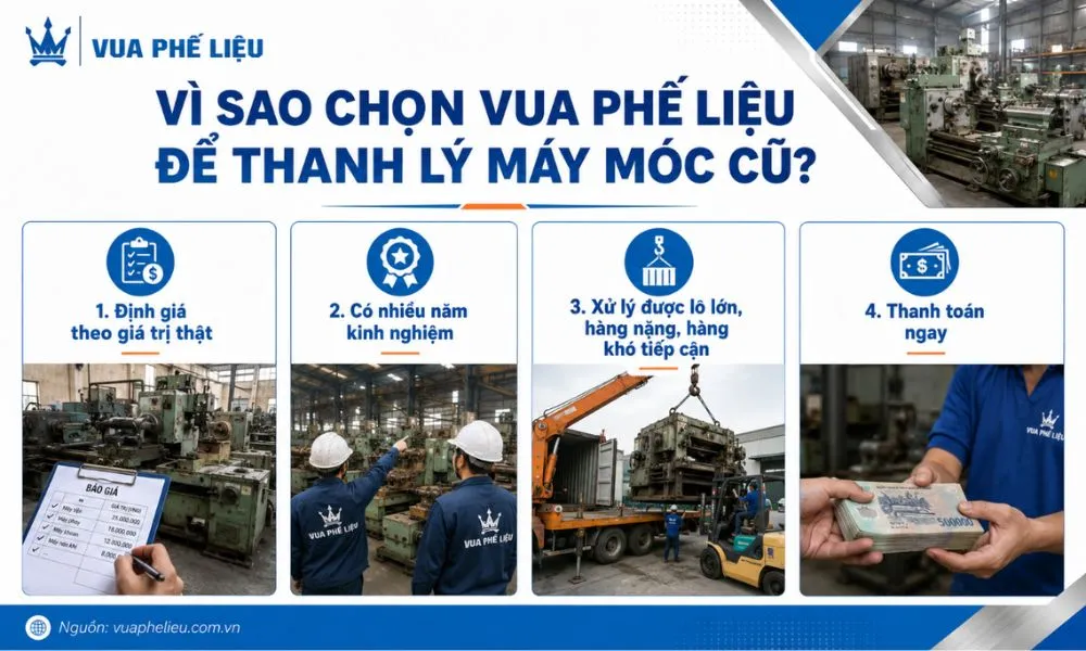 Vì sao nên chọn Vua Phế Liệu để thanh lý máy móc cũ