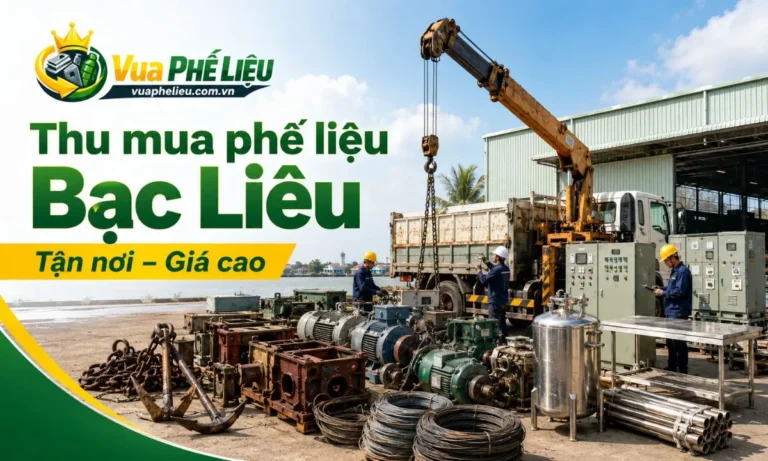 dịch vụ thu mua phế liệu Bạc Liêu tận nơi, nhận sắt thép, đồng, inox, motor, thiết bị thủy sản và máy tàu cũ.