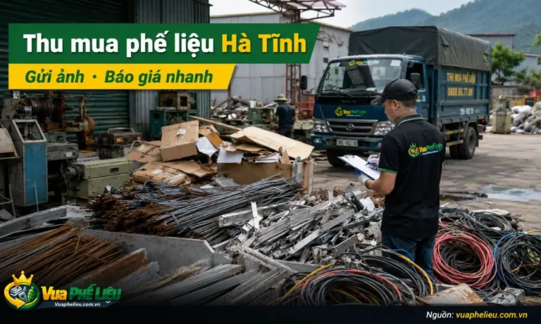 dịch vụ thu mua phế liệu Hà Tĩnh của Vua Phế Liệu, nhận báo giá sắt, đồng, nhôm, inox, dây điện cũ, máy móc và phế liệu công trình.