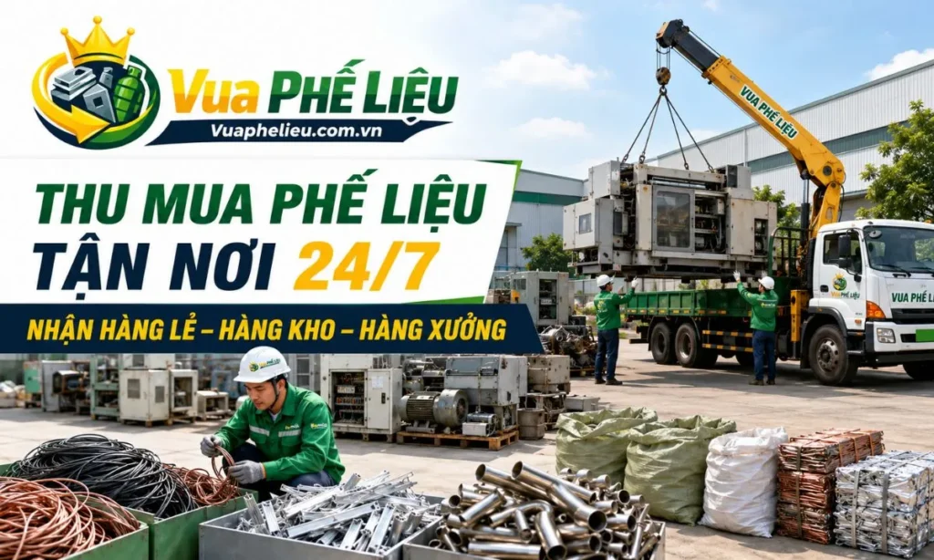 Vua Phế Liệu tiếp nhận phế liệu tận nơi tại Sóc Trăng cho nhà dân, cửa hàng, công trình, kho bãi và nhà xưởng.