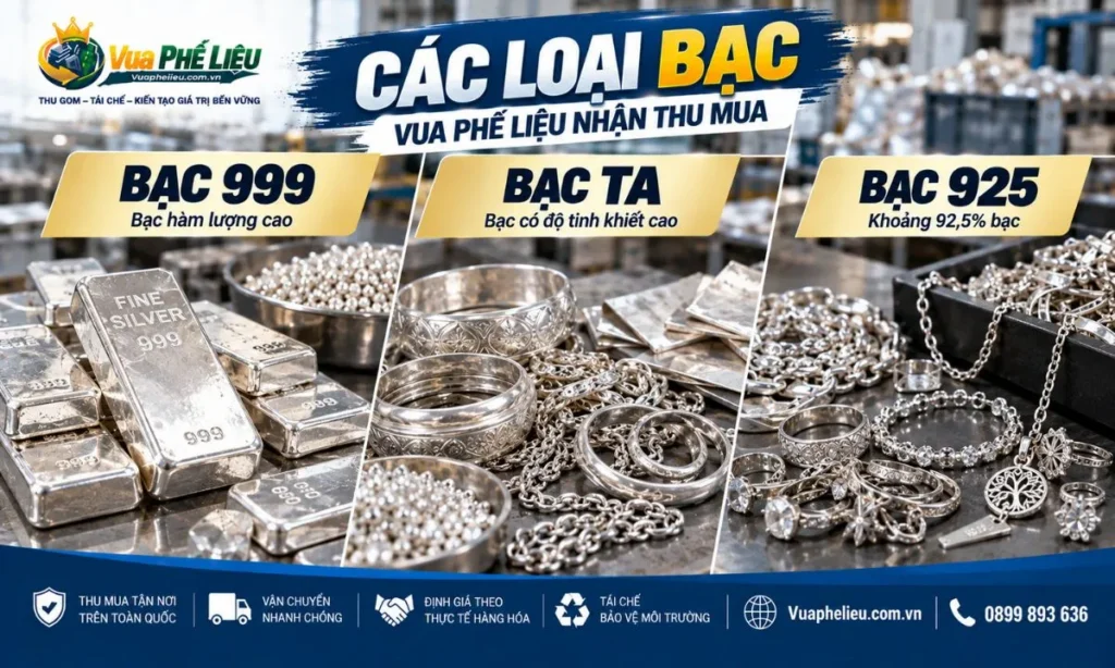 Bạc 999, bạc 925 và bạc ta
