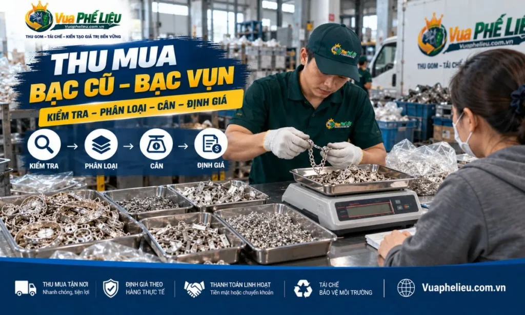 Kiểm tra và định giá bạc cũ, bạc phế liệu