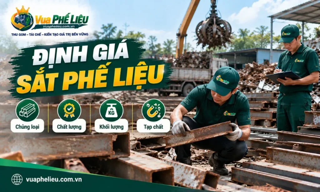 Kiểm tra và phân loại sắt phế liệu trước khi báo giá