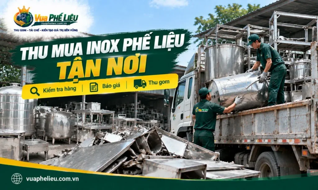 Thu mua inox phế liệu tận nơi tại kho xưởng công trình