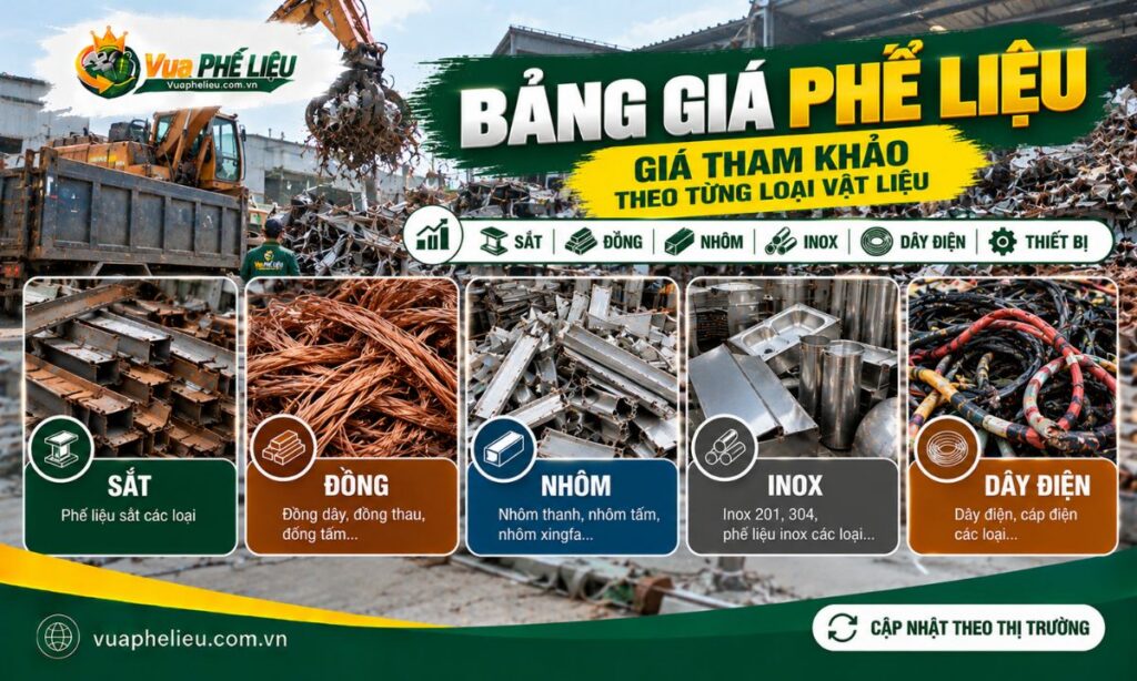 Bảng giá thu mua phế liệu tại Nam Từ Liêm