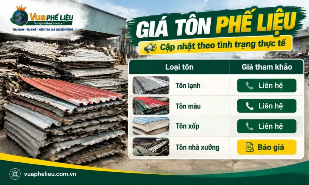 Giá thu mua tôn phế liệu