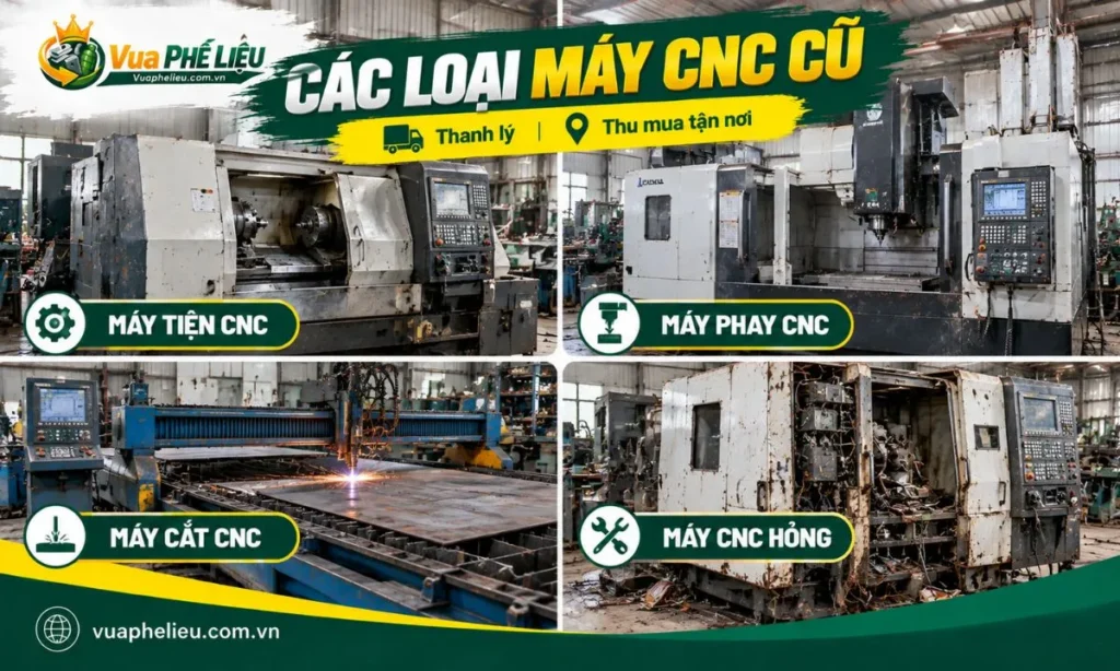 Các loại máy CNC cũ được thu mua
