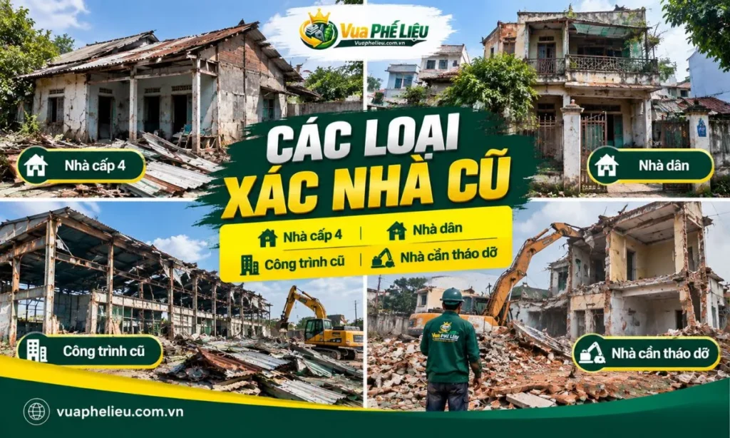 Các loại xác nhà cũ được thu mua