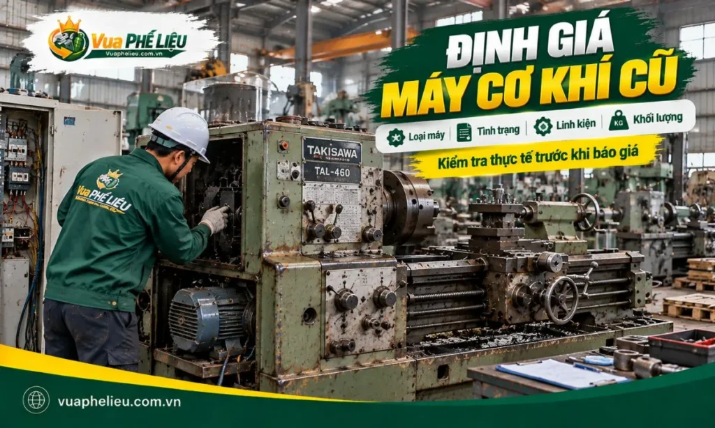 Định giá máy cơ khí cũ dựa trên loại máy, tình trạng và linh kiện