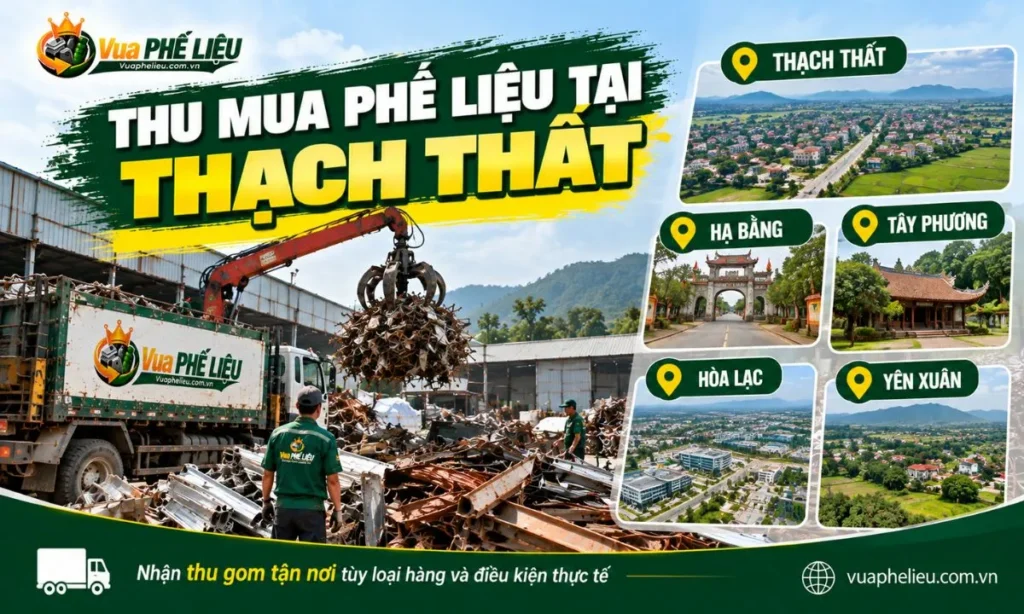 Khu vực Vua Phế Liệu nhận thu mua phế liệu tại Thạch Thất