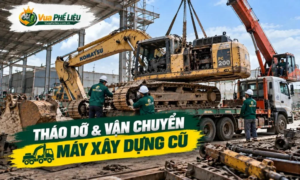 Tháo dỡ và vận chuyển máy xây dựng cũ