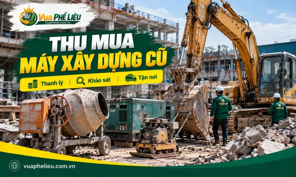 Thu mua máy xây dựng cũ giá cao tận nơi