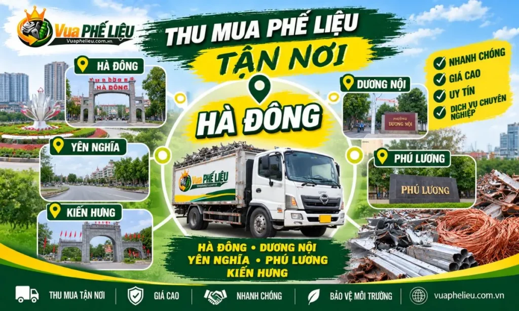 Thu mua phế liệu tận nơi tại Hà Đông và các khu vực lân cận