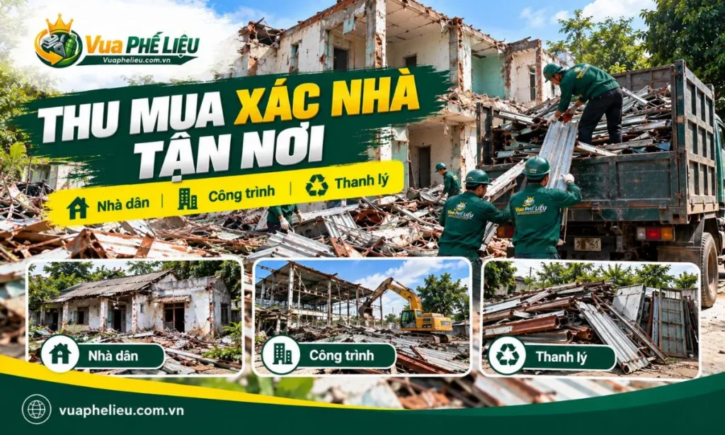 Thu mua xác nhà cũ tận nơi tại nhiều tỉnh thành